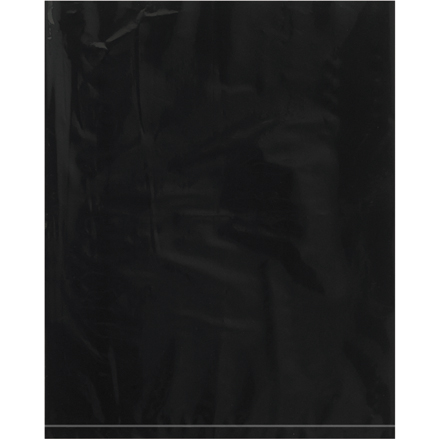 8 x 10" - 2 Mil Black Flat Poly Bags (100 pack)