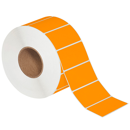 4 x 2" Fluorescent Orange Thermal Transfer Labels